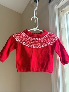 3 for $25 Infant Red Nordic Winter Sweater - Cozy Knit